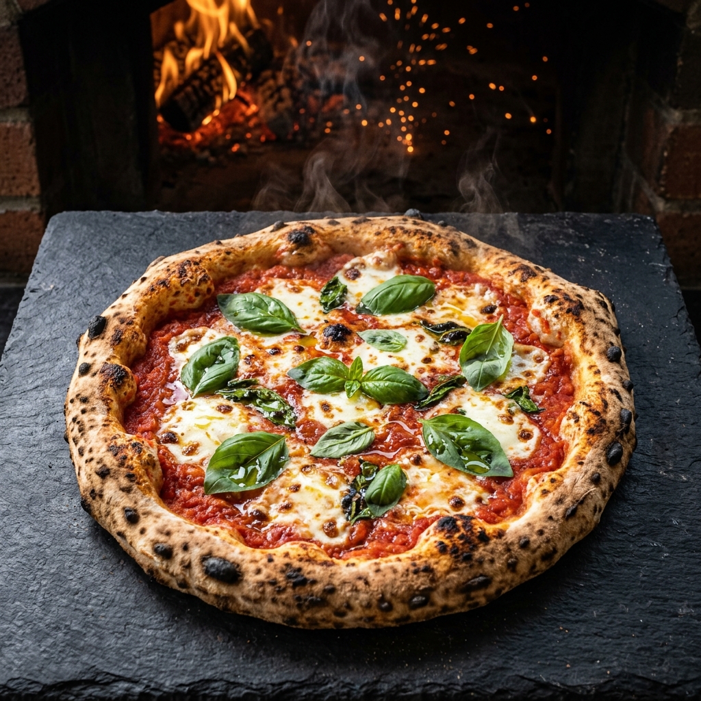 No.99 Pizzeria'nın taş fırın pizzası